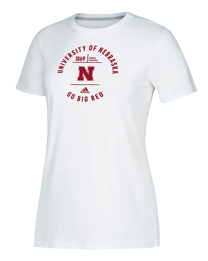 Adidas Womens University of Nebraska Tee
