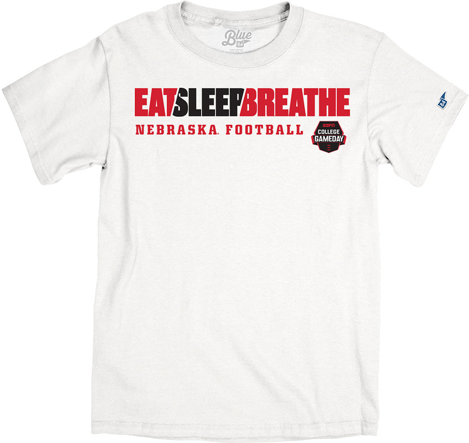 ESPN College Gameday Eat Sleep Breathe Nebraska Football Tee