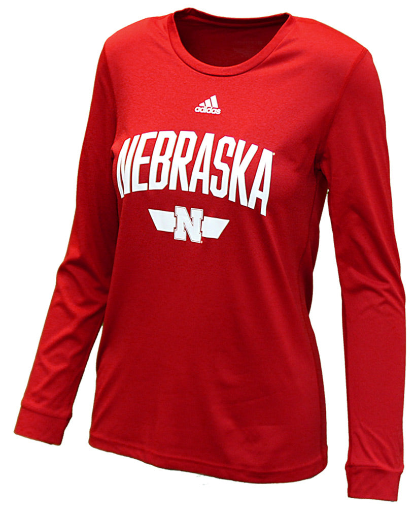 Adidas Womens Nebraska Locker L/S Tee