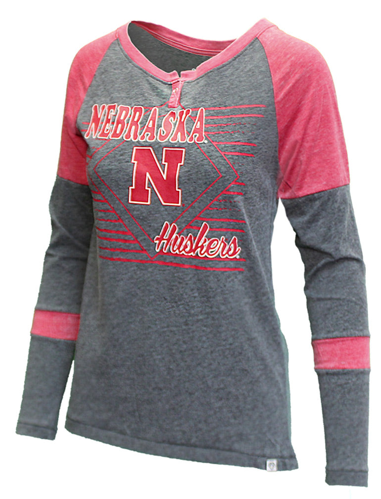 Nebraska Gals Miranda LS Henley Tee