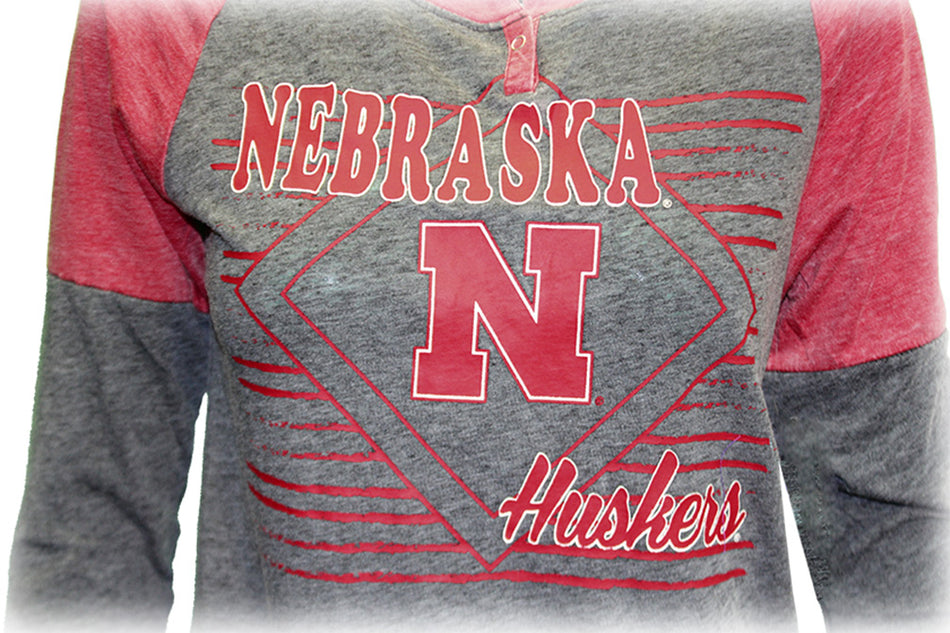 Nebraska Gals Miranda LS Henley Tee