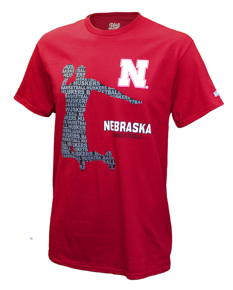 Nebraska Word Game Basketball Tee