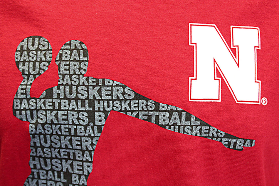 Nebraska Word Game Basketball Tee