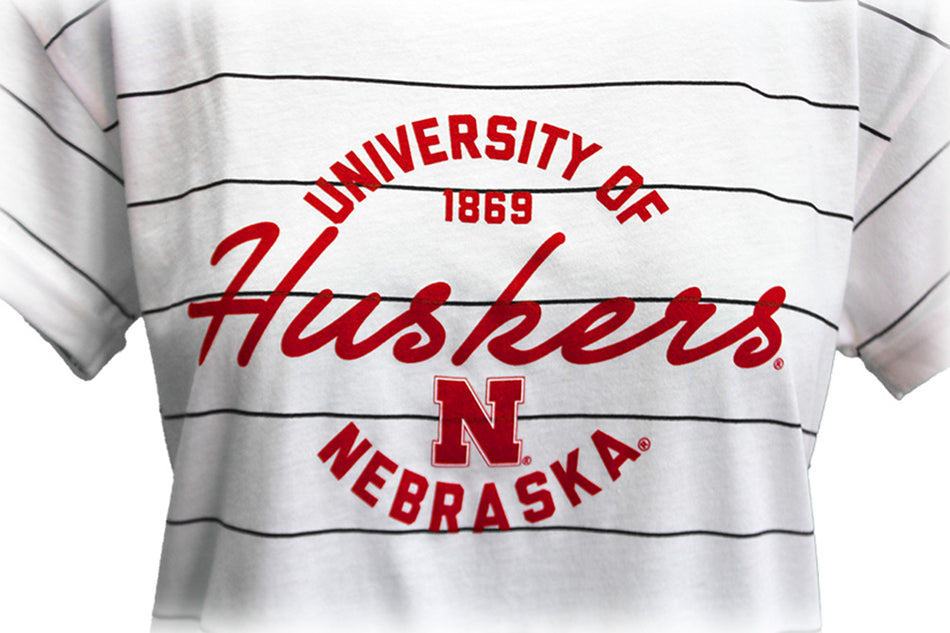 Ladies University of Nebraska Nora Striped Tee