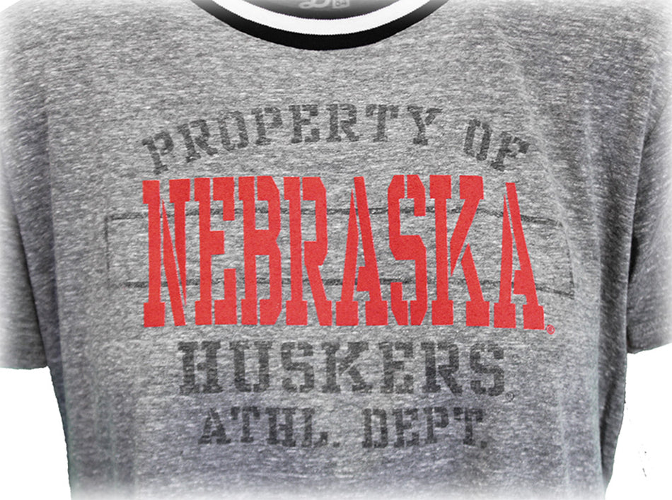 Womens Huskers Property Ringer Crop