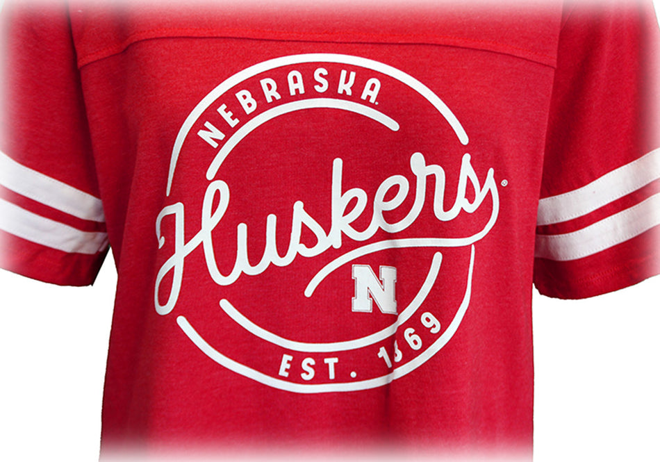 Husker Gals My-Stripe Boyfriend Tee