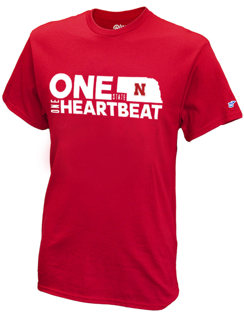 One State N One Heartbeat Give-Back Red Tee