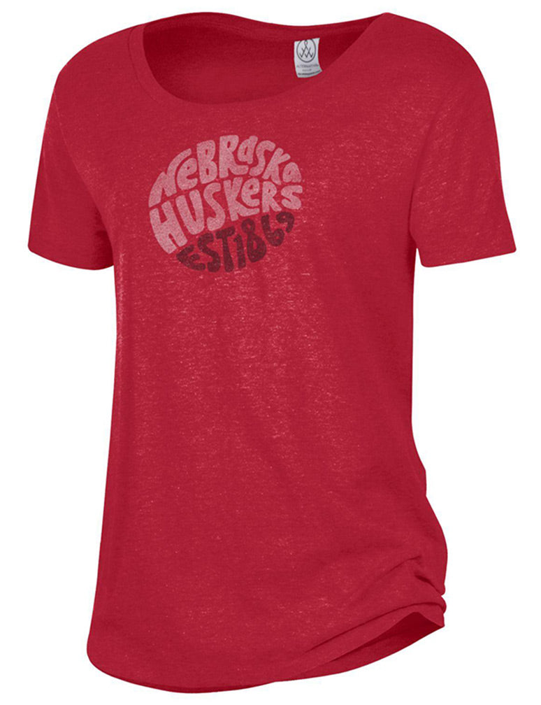 Womens Nebraska Huskers 1869 Retro Scoop