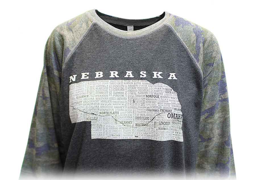 Hometown Nebraska Baseball Tee