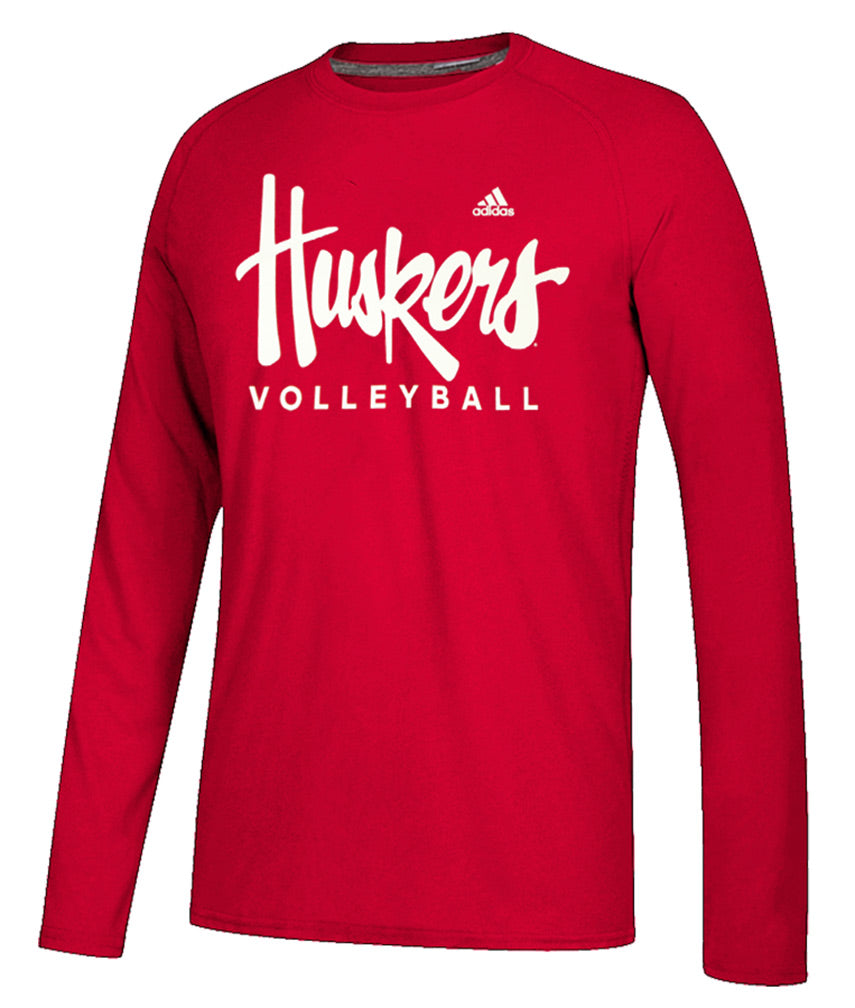 Adidas Huskers Volleyball LS Tee