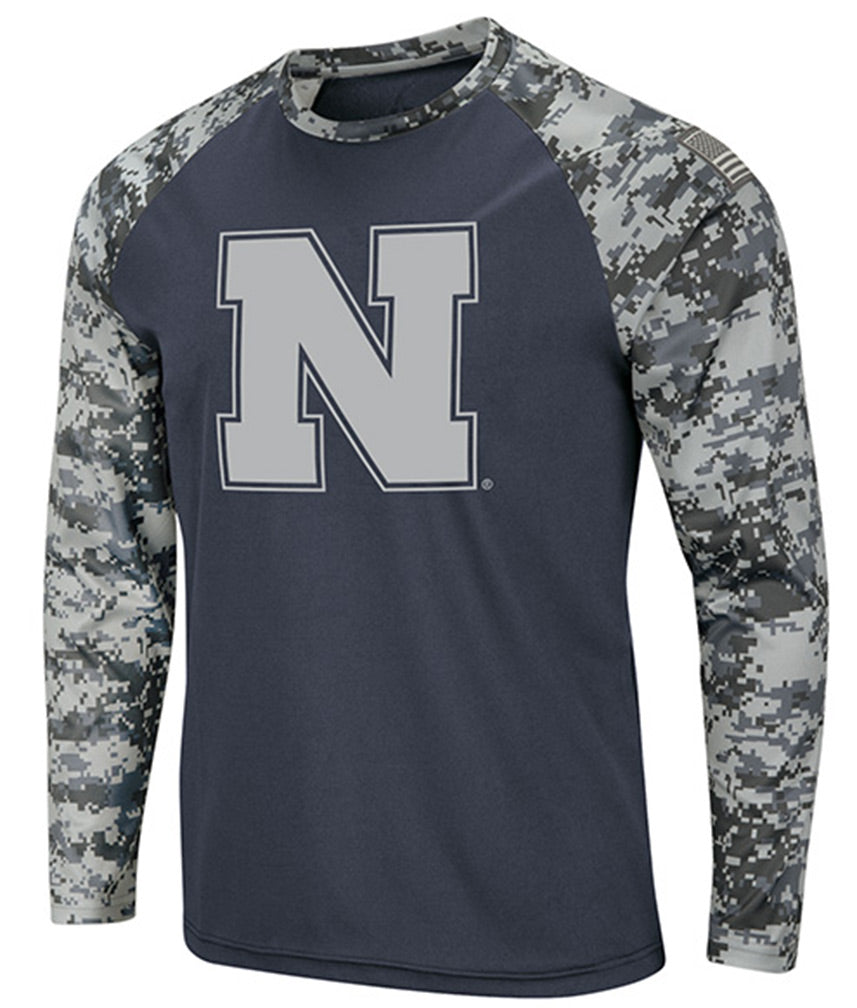 Nebraska OHT Camo Raglan LS Tee