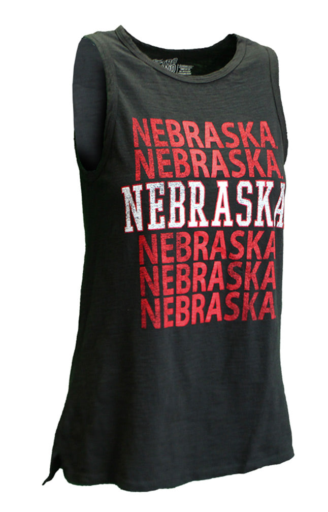 Womens Nebraska Repeat Slub Tank