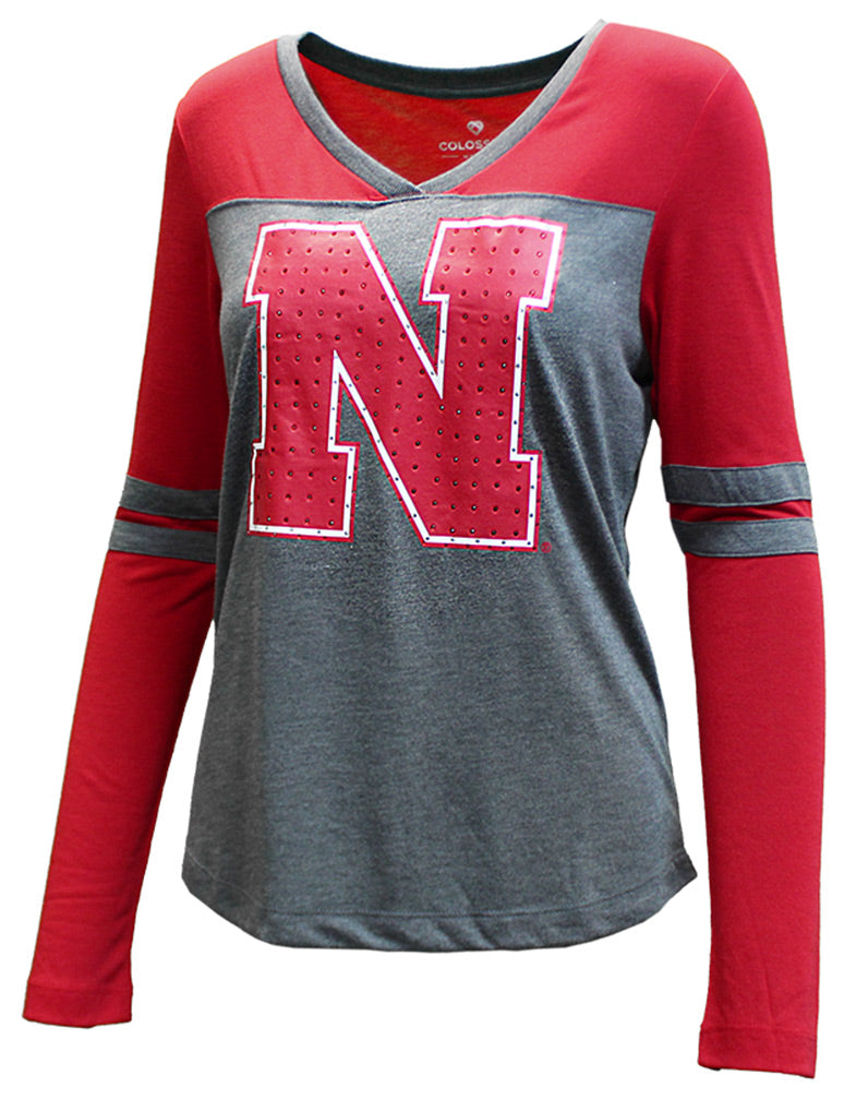 Womens Nebraska Surely LS Tee
