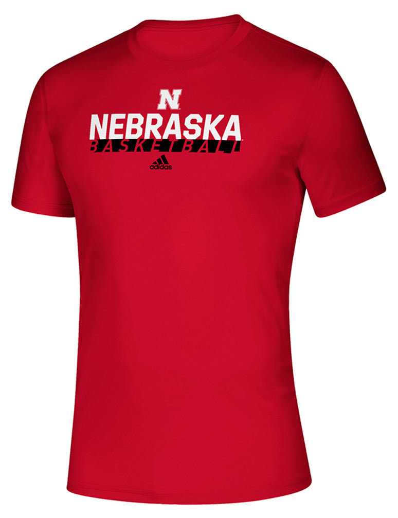 Adidas On Court Nebraska Basketball Tee - Red