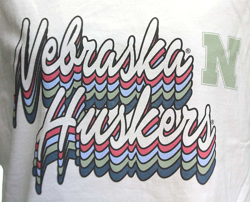 Womens Nebraska Huskers Cropped Good Vibes Tank