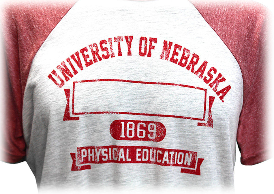 Nebraska Phys Ed Raglan