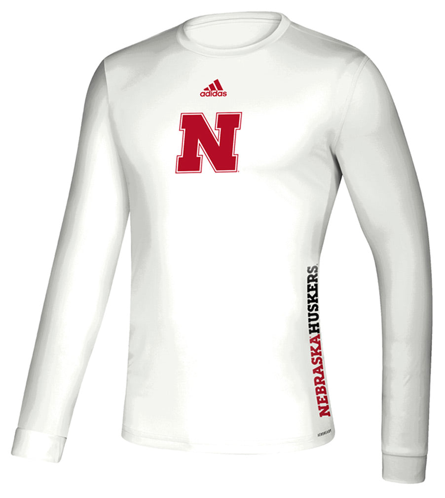 Adidas 2020 Nebraska Huskers Locker Side By Side LS Tee