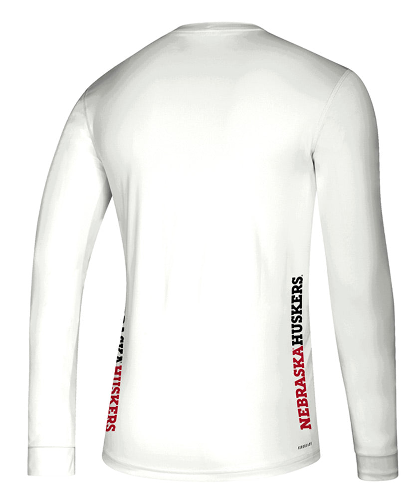 Adidas 2020 Nebraska Huskers Locker Side By Side LS Tee