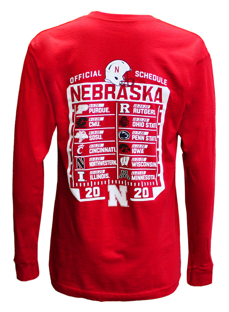Nebraska 2020 Schedule L/S Tee