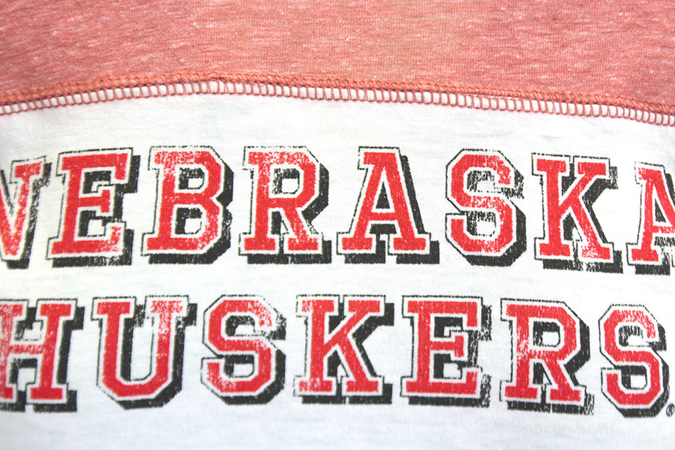 Ladies Nebraska Huskers Football Tee