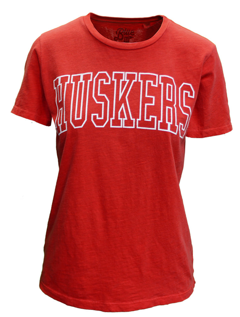 Ladies Dyed Slub Huskers Tee