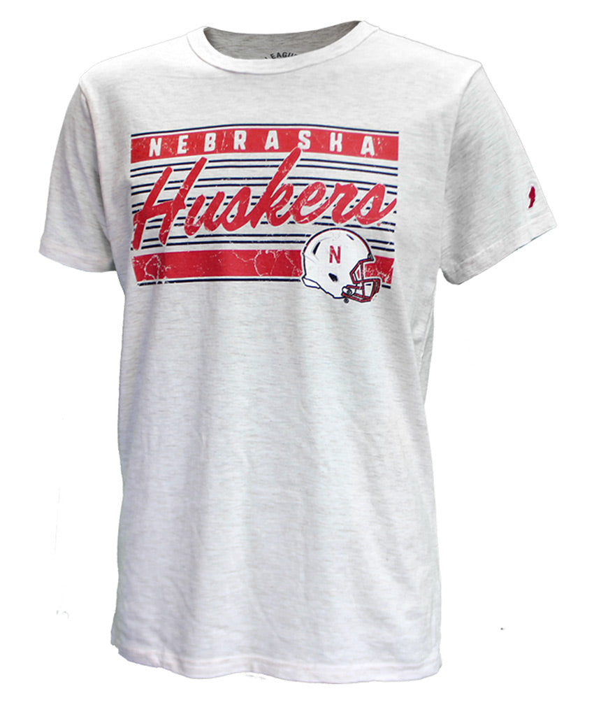 Nebraska Huskers Helmet Linen Tee