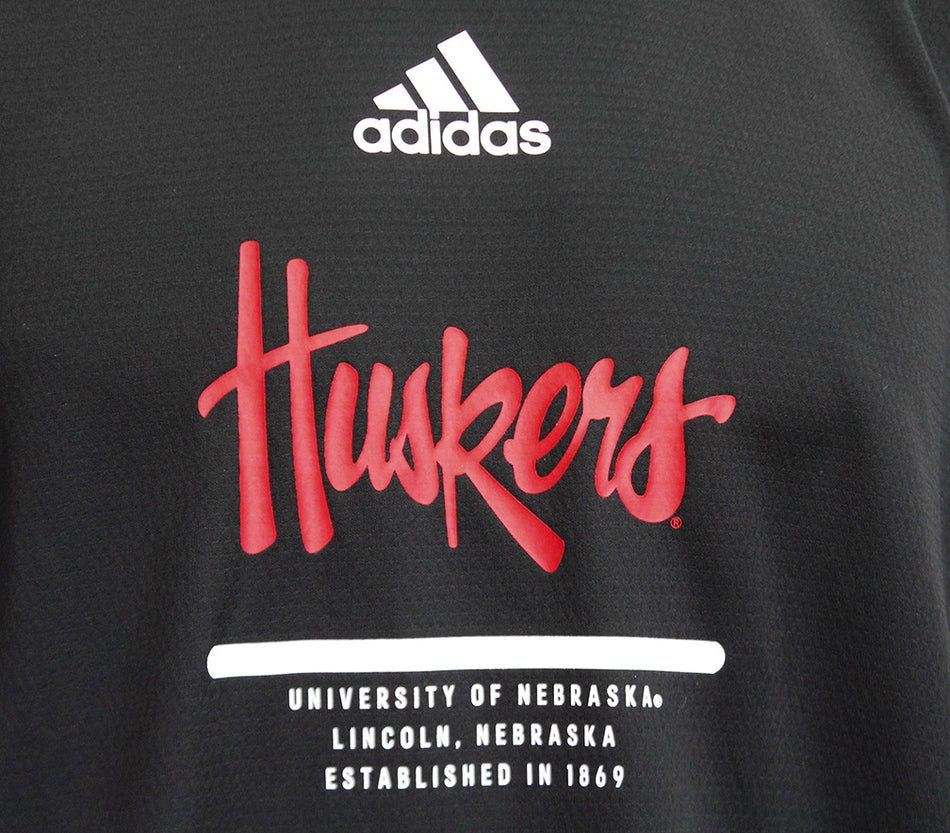 Adidas Official Huskers Sideline Training Tee - Black