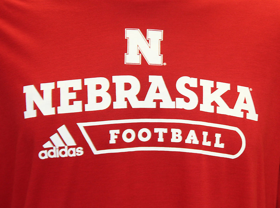 Adidas Nebraska Authentic Locker Hooded LS Tee