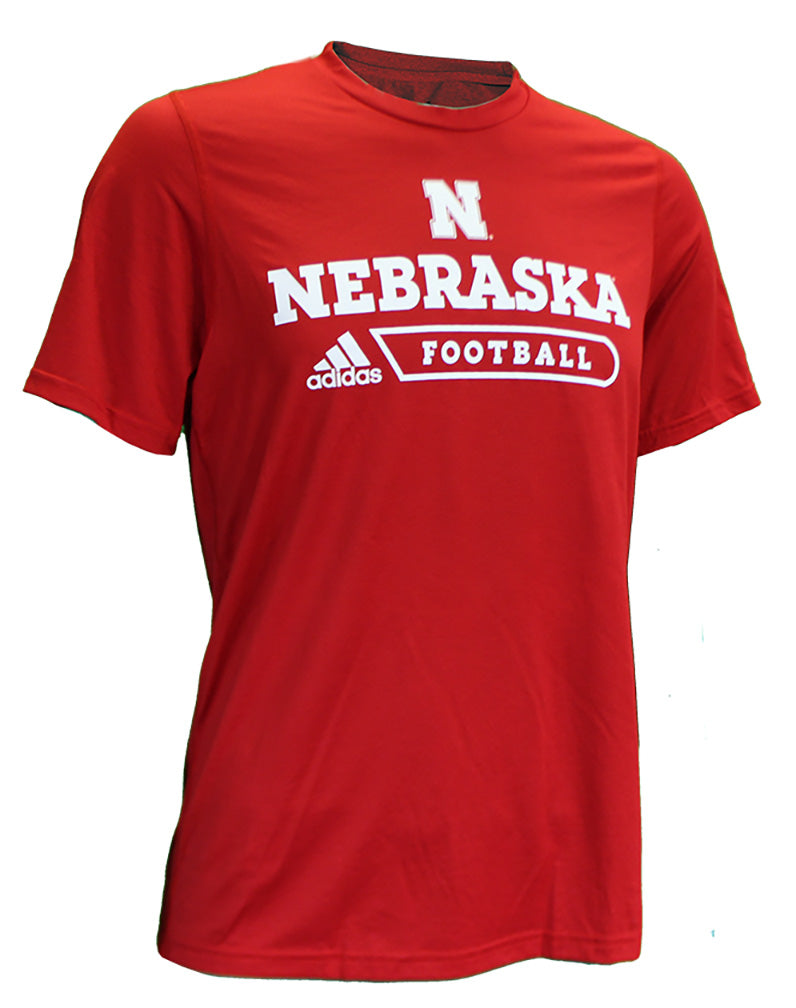 Adidas Nebraska Authentic Locker Tee - Red