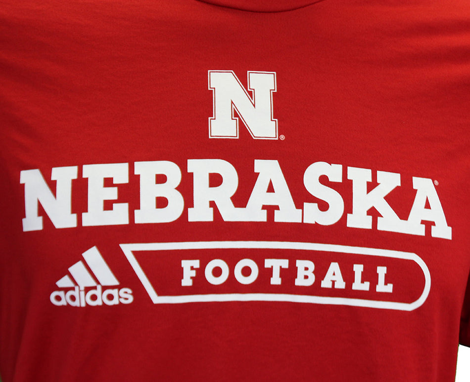 Adidas Nebraska Authentic Locker Tee - Red