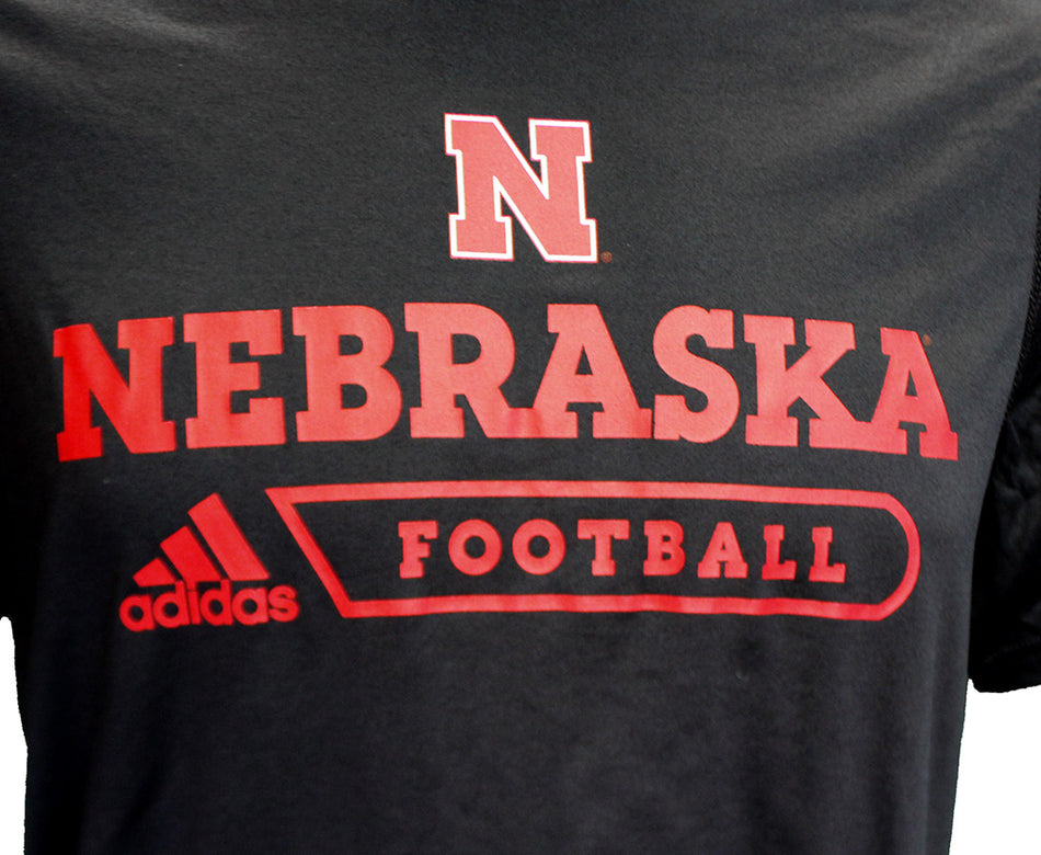 Adidas Nebraska Authentic Locker Tee - Black