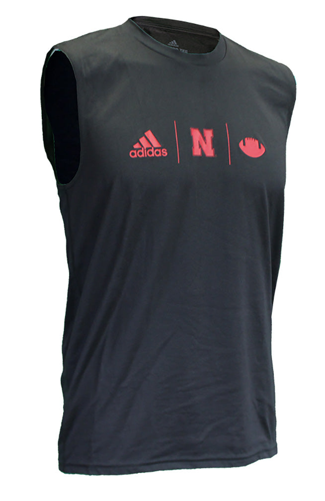 Adidas Nebraska Football Gun Show Tee