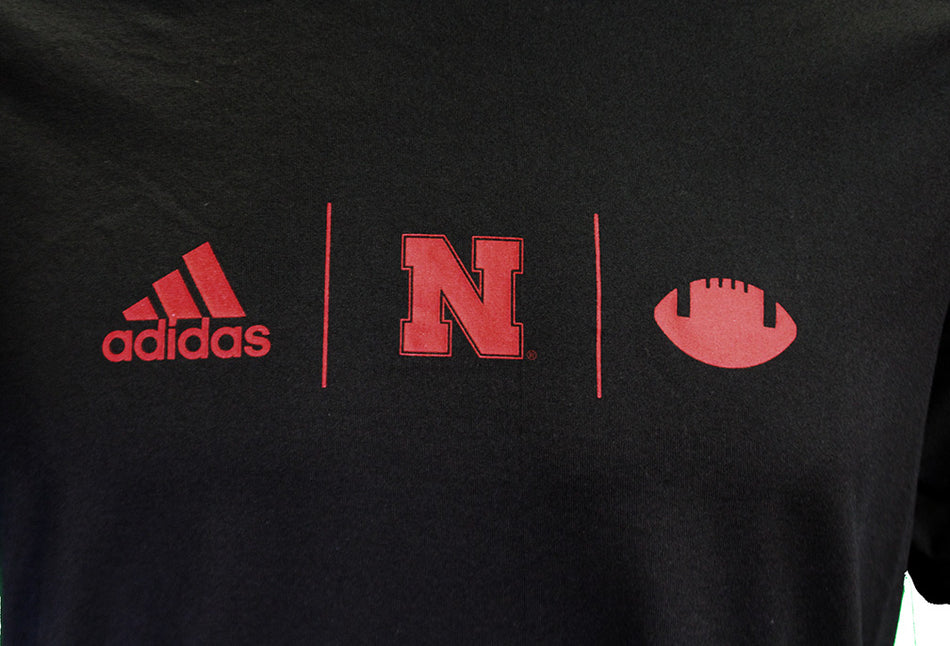 Adidas Nebraska Football TD Tee - Black