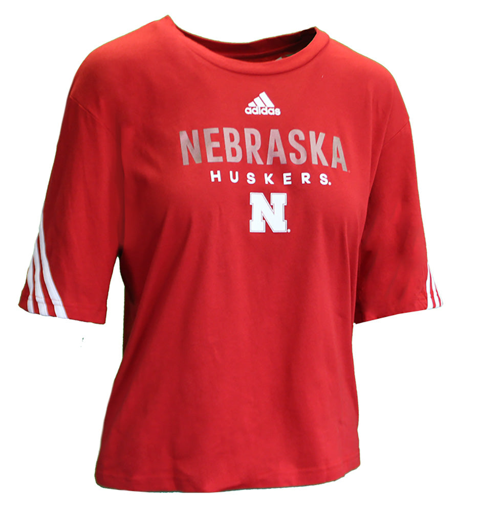 Adidas Ladies Nebraska Fashion Tee