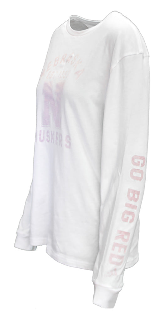 Adidas Womens NSide-Out Nebraska LS Tee