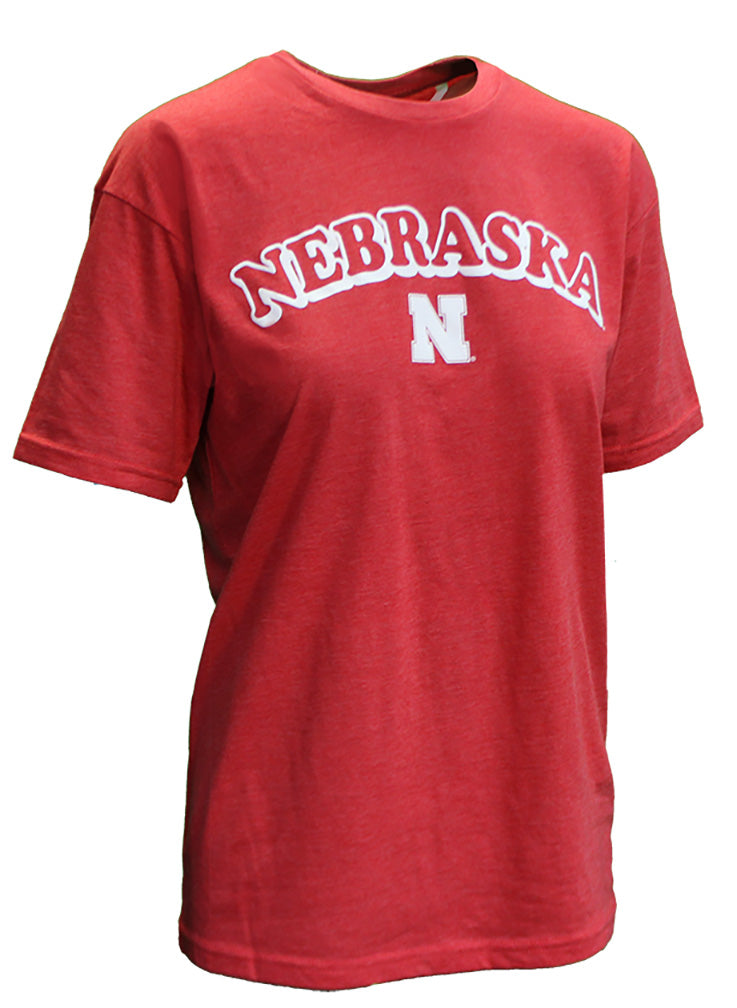 Womens Nebraska Vinton Melange Tee