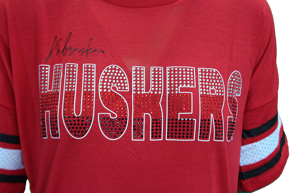 Husker Gals Rhinestone Top