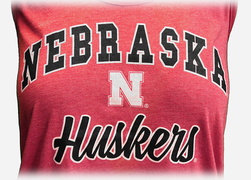 Womens Nebraska Huskers Spike Racerback