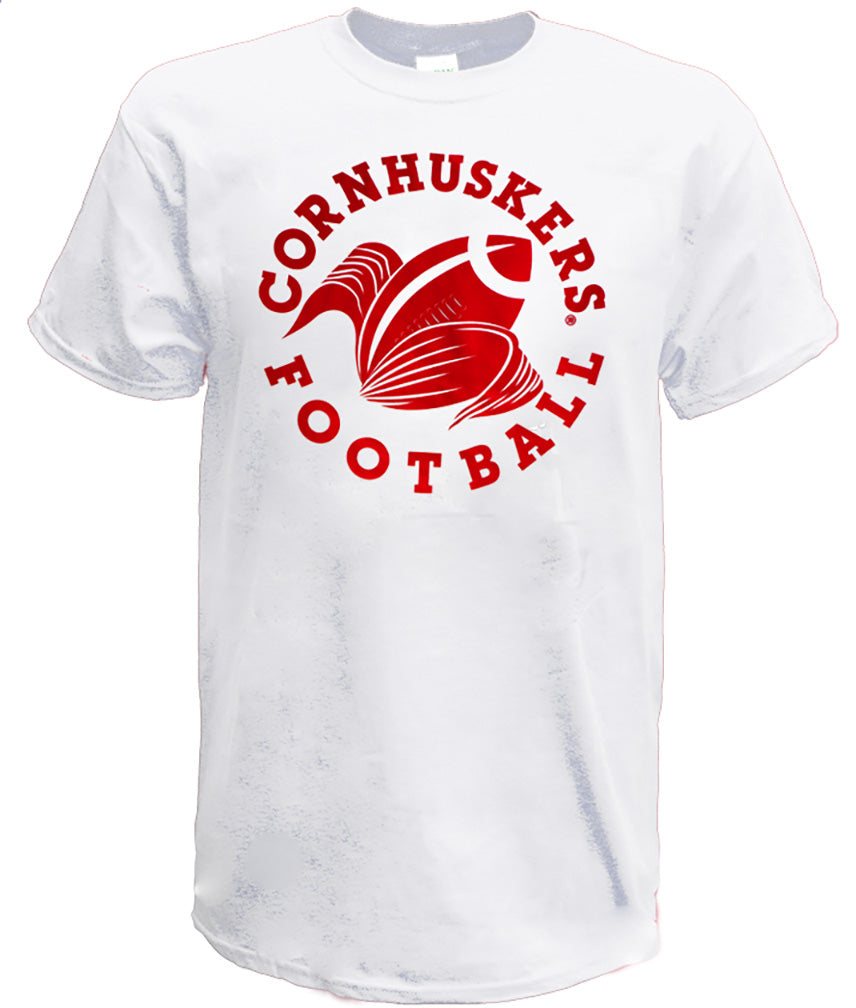 Cornhuskers Football Cornstalk Tee - White