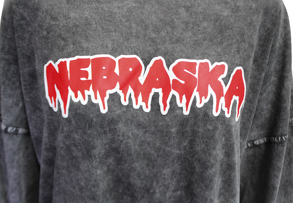 Womens Nebraska Halloween LS Big Shirt