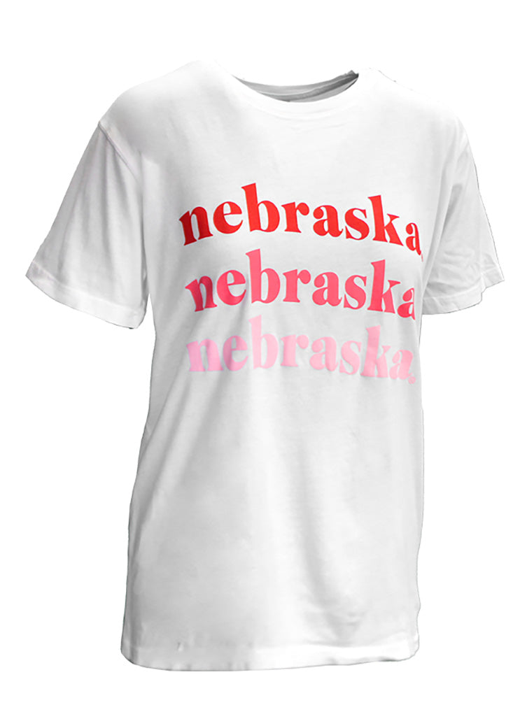 Womens Nebraska Repeat Everybody Chicka-d Tee