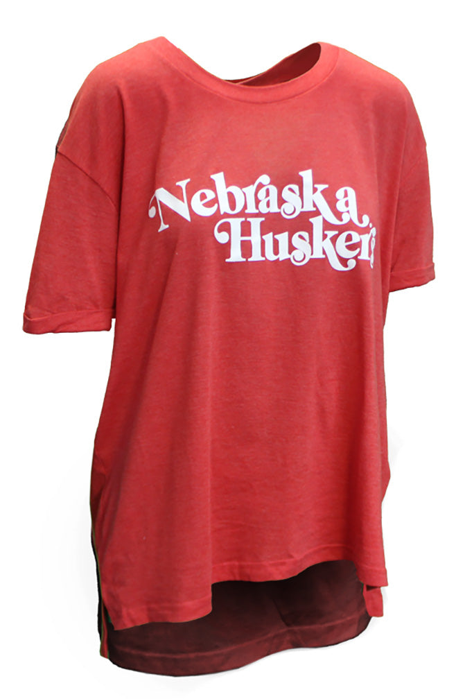 Womens Nebraska Huskers Must-Have Swoop Tee
