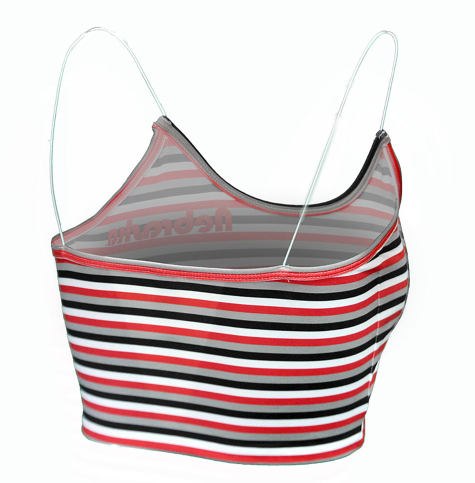 Womens Nebraska Spaghetti Strap Crop