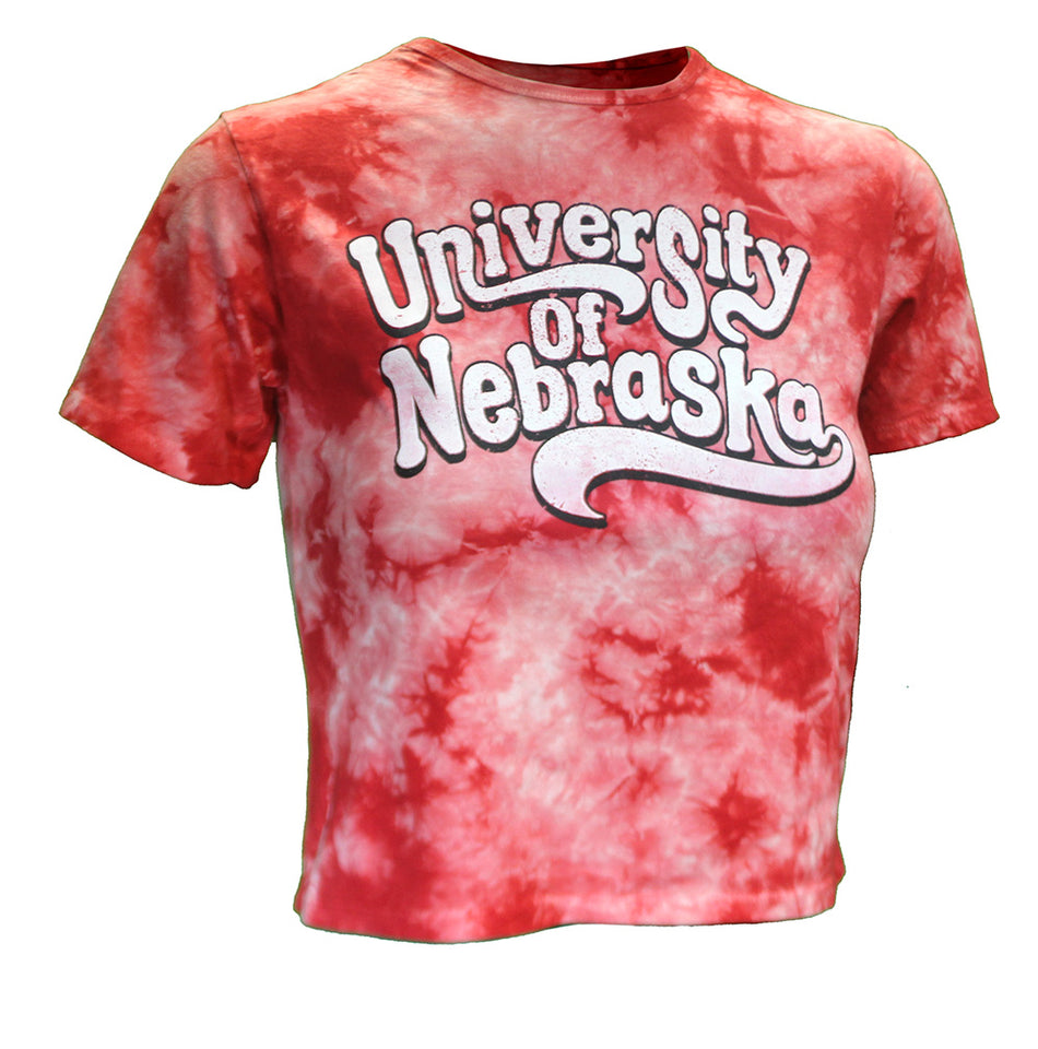 Womens University of Nebraska Cloud Wash Crop