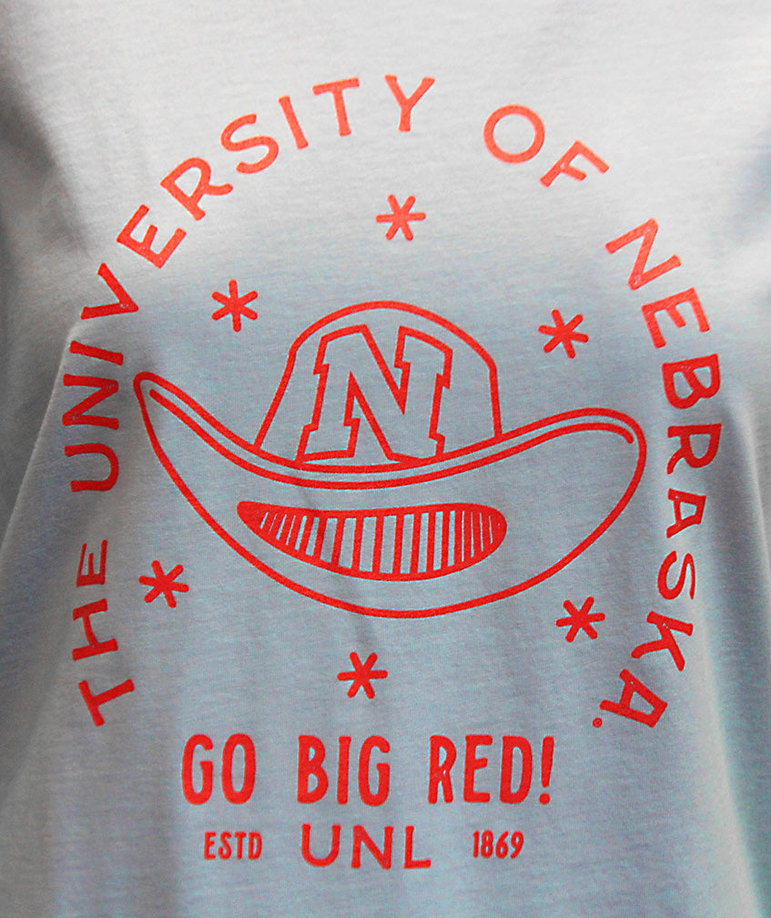 Womens UNL GBR Cowgirl Skyblue Tee