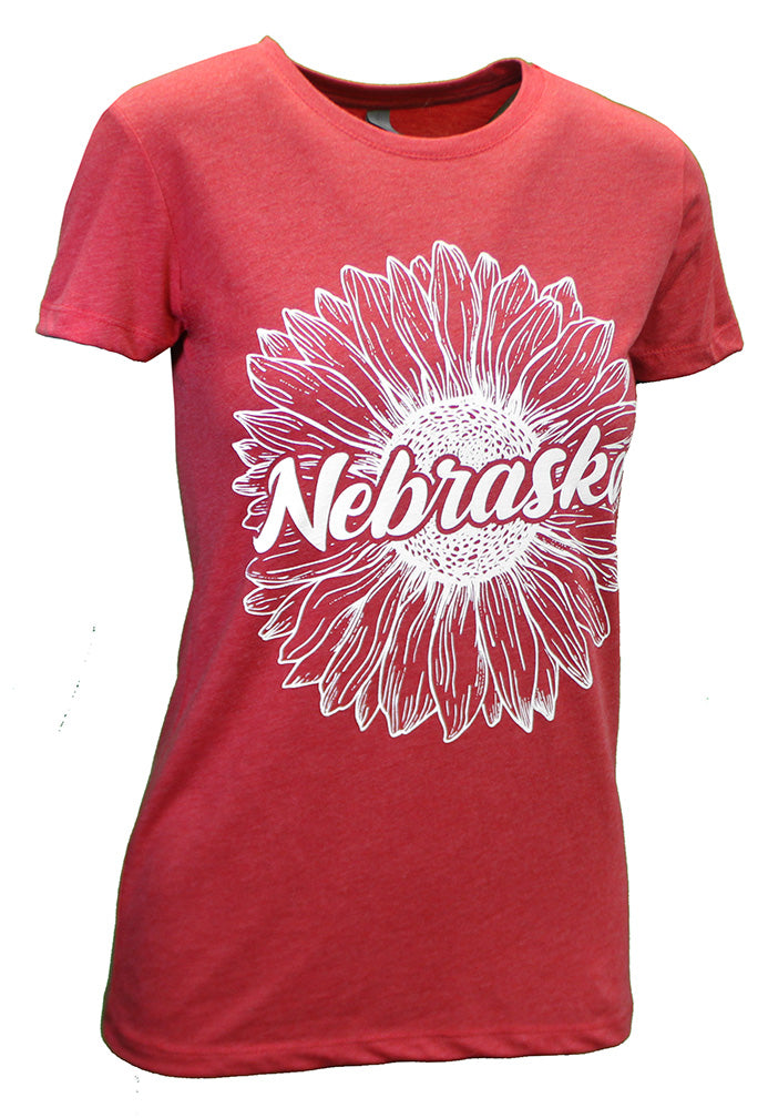 Womens Nebraska Sunflower Tee