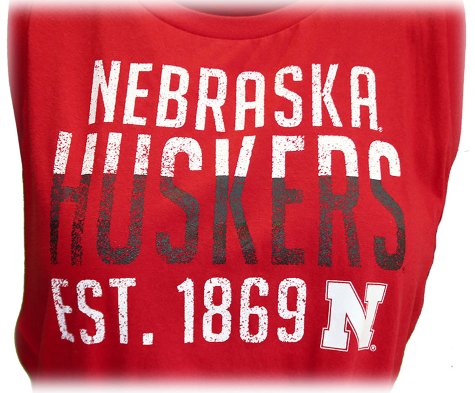 Ladies Nebraska Huskers Crossover Tank
