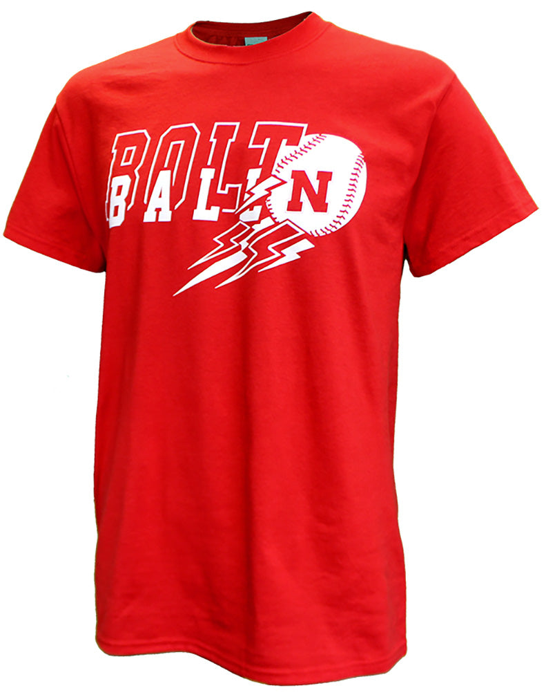 Nebraska Baseball Bolt Ball Tee