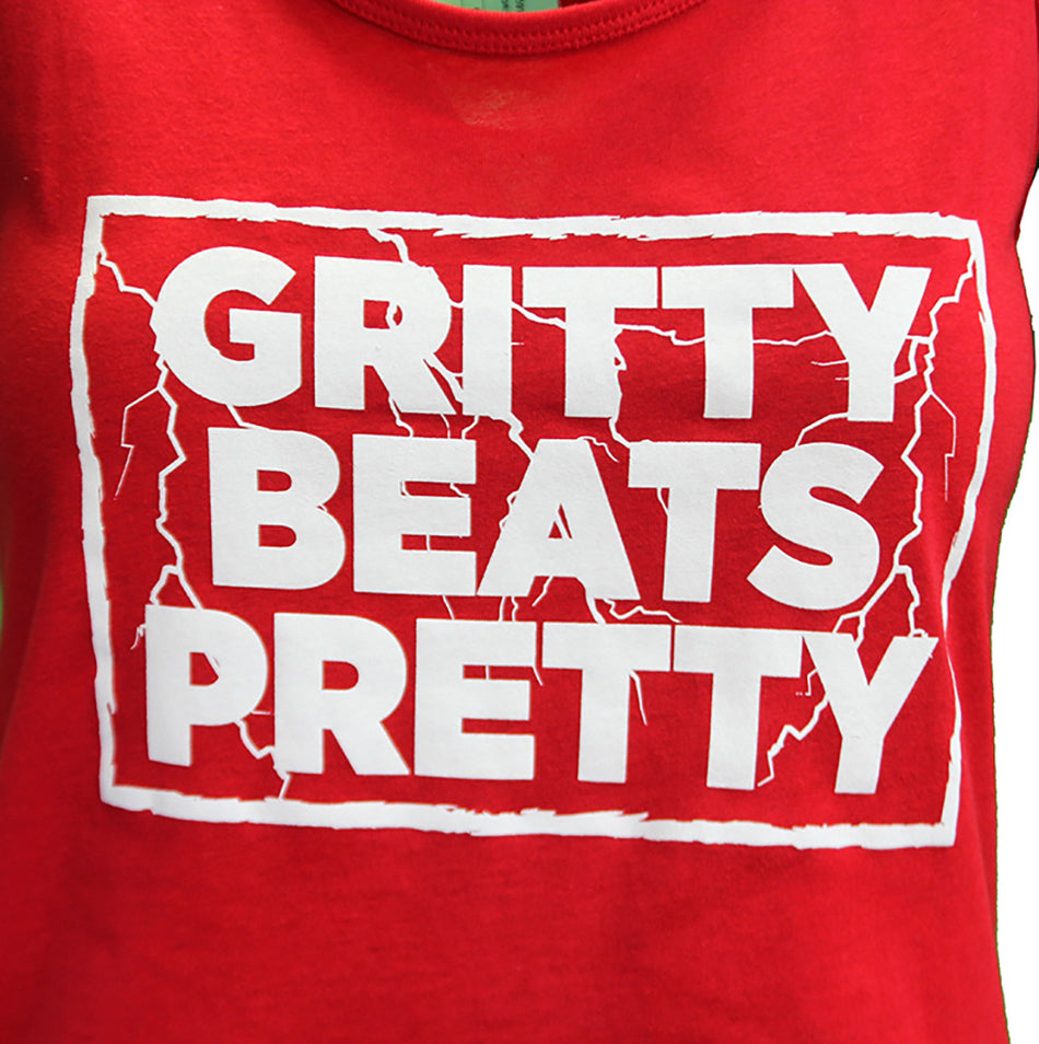 Gritty Beats Pretty Bolt Ladies Racerback