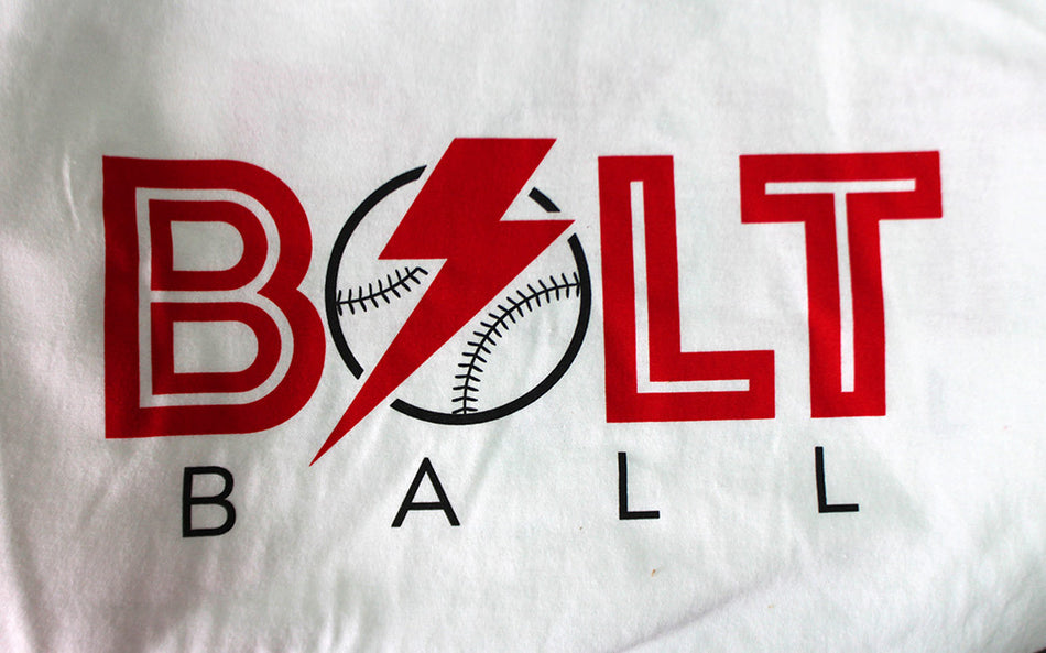 Huskers Lightening Bolt Ball Tee - White
